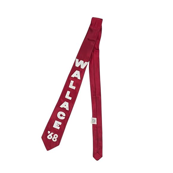 Vintage 1968 George Wallace '68 Presidential Election Campaign Red Tie - Picture 2 of 5